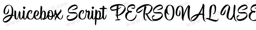 Juicebox Script PERSONAL USE Regul字体转换